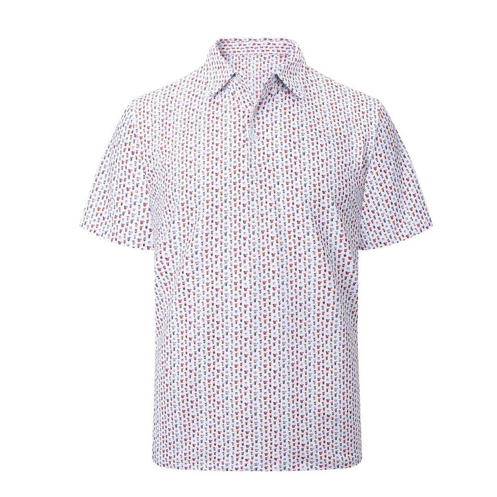 NEW AMERICAN HERITAGE men's metropolitan short sleeve shirt in drinks